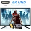 Nfhk 90 laipsnių kampu į kairę magnetinis 8k type-a hdmi 2.1 nuo vyriško iki moteriško tiesus vaizdo adapteris nešiojamam kompiuteriui hdtv