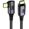 Nfhk Kampinis Usb4 kabelis 40gbps su 100w įkrovimu ir 8k@60hz 5k@60hz Usb 4.0 suderinamas su Thunderbolt3/4 50cm