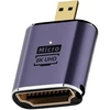 Nfhk micro hdmi male į hdmi 2.1 female uhd extension auksinis converter adapter palaiko 8k 60hz hdtv