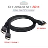 Nfhk pci-e ultraport slimline sas slim 4.0 sff-8654 8i 74pin į dual oculink sff-8611 kabelį 50 cm pci-express