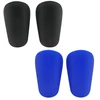 Nhpy 4 šonų apsaugų rinkinys, 9 x 6 cm, mini šonų apsaugos, mažos šonų apsaugos, mini šonų apsaugos, futbolas, futbolo šonų apsaugos berniukams ir mergaitėms, grafiti "pasidaryk pats" (juoda/mėlyna)
