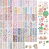 Niceneeded 100 lapų mieli animaciniai kpop dekoratyviniai lipdukai, lipnios spalvingos nuotraukų kortelės, dekoratyviniai lipdukai scrapbooking'ui, žurnalui, pasidaryk pats lipdukų rinkinys, lipdukai atvirukams, albumams