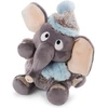 Nici 47273 minkštas žaislas 35 cm - drambliukas, pliušinis žaislas mergaitėms, berniukams ir kūdikiams - purus kimštinis žaislas, skirtas apkabinimui ir žaidimui - minkštas žaislas iš žiemos kolekcijos, pilkas/mėlynas, 35 cm