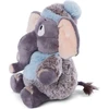 Nici 47273 minkštas žaislas 35 cm - drambliukas, pliušinis žaislas mergaitėms, berniukams ir kūdikiams - purus kimštinis žaislas, skirtas apkabinimui ir žaidimui - minkštas žaislas iš žiemos kolekcijos, pilkas/mėlynas, 35 cm