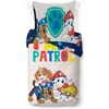 Nickelodeon Paw Patrol 100% medvilnės viengulis antklodės užvalkalų komplektas – Chase ir Skye pilka patalynė su pagalvės užvalkalu 80 x 80 cm