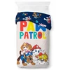 Nickelodeon Paw Patrol 100% medvilnės viengulis antklodės užvalkalų komplektas – Chase ir Skye pilka patalynė su pagalvės užvalkalu 80 x 80 cm