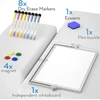 Nicpro Mini Baltos Lentos A3 Magnetinė Rašymo Lenta su Stovu