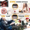 Nifogo Elektrinis maisto dėžutė 80 W automobiliui/sunkvežimiui/biurui, šildoma maisto dėžutė 12 V/24 V/230 V, elektrinė maisto dėžutė su 1,5 l išimamu nerūdijančio plieno indeliu ir kišenėmis (juoda)