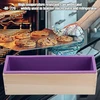 Nikou 1200 ml stačiakampės formos muilo formos, lanksčios "pasidaryk pats" silikoninės muilo formos su medine dėžute, silikoninis rankų darbo įrankis pyragams, ledams, šokoladui kepti, muilo gamybos priedai