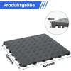 Nisorpa Pvc garažo grindų plytelių rinkinys, 20 vnt., 40 x 40 cm, neslystančios garažo grindų kilimėliai, patvarios dirbtuvių grindys, 18 mm storio, juodos