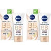 Nivea 5in1 Drėkinamasis ir spalvinantis Bb kremas Spf 15, šviesus atspalvis, 2 x 50 ml