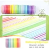 Njcxola 20 washi juostų rinkinys, pagrindinės 20 spalvų, dekoratyvinė "pasidaryk pats" juosta (5 m x 3 mm)