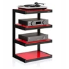 TV staliukas Norstone Esse Hifi staliukas Rtv Hi-fi Audio 570 x 860 x 400 mm juodas/raudonas