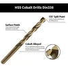 Nortools 25 vnt. Hss M35 kobalto 5% metalo grąžtų rinkinys Din338 su 135° padalintu galu 1-13 mm x 0,5 mm