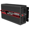 Novopal 2000 W automobilinis įtampos keitiklis -24 V 230 V gryno sinuso bangos su 2 eu lizdais ir usb prievadais + nuotolinis valdymas + akumuliatoriaus kabelis ir instrukcija