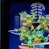 Numskull oficialus tmnt akrilinis logotipo stalinė lempa-sieninis šviestuvas miegamajam, biurui, namams, studijoms, darbui - oficiali teenage mutant ninja turtles atributika