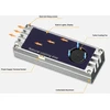 Nvme m.2 heatsink su temperatūros ekranu, m.2 nvme 2280 ssd aušintuvas su dviem šilumą laidžiais silikoniniais padeliais, skirtas m.2 sąsajos 22 x 80 mm ssd (sidabrinis)
