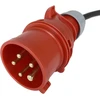 Nwp adapteris Cee mova 230 V 16 A į Cee kištuką 400 V 16 A - 3 x 2.5 mm² guminis kabelis - Ip44 - skirtas kempingui, karavanui, valčiai, turgums, naudojimui lauke