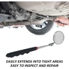 Nyxseat 1 dalies ištraukiama automobilio apžiūros lempa mechaniniai pagalbiniai instrumentai apvalus rankenos veidrodis įrankiai reguliuojamas teleskopinis skersmuo išgaubtas veidrodis (50 mm, juodas)