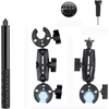 Objektyvas Newfun kameros laikiklis, priedai, skirti insta360 x4, motociklo rinkinys, skirtas insta360 x4, x3, x2 360 laipsnių pasukimas, motociklo laikiklis, suderinamas su keliais įrenginiais