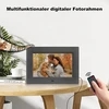 Objektyvas Skaitmeninis nuotraukų rėmelis 7 colių ekranas elektroninis nuotraukų rėmelis su nuotolinio valdymo pulteliu (be wifi) muzikos/video/kalendoriaus/laikrodžio funkcija, palaiko usb/sd kortelę