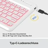 Occtingkind, bluetooth klaviatūra, skirta ipad/android planšetiniams kompiuteriams, vokiškas išdėstymas qwertz, 12 colių belaidė magnetinė klaviatūra su apšvietimu, skirta ipad/samsng galaxy tab/android planšetiniam kompiuteriui, juoda