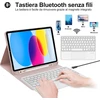 Occtingkind klaviatūra, skirta Ipad 10 kartos 2022, dėklas su klaviatūra, skirtas Ipad 10 10.9 colių, dangtelis su jutikliniu kilimėliu, bluetooth klaviatūra, magnetinis nuimamas qwerty itališkas, skirtas Ipad 10 gen 10.9 colių, rožinis