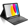 Occtingkind, klaviatūra, skirta ipad 2025/2022, dėklas su klaviatūra, skirtas ipad a16 11 colių 2025 ir ipad10 gen 10,9 colių 2022, bluetooth klaviatūra, qwertz, usb c, trackpad, apšvietimas, juoda