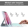 Occtingkind, klaviatūra, skirta Lenovo Tab M11, dėklas su klaviatūra, skirtas Lenovo Tab M11 11 colių, magnetinė nuimama Bluetooth klaviatūra, Qwertz išdėstymas, Usb C, jutiklinė dalis, apšvietimas, žydra