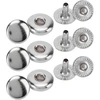 Odiniai spaudžiami užsegimai, 200 vnt., 8 mm metaliniai sagų spaudžiami užsegimai odiniai spaudžiami užsegimai drabužiams, apyrankėms, švarkams, krepšiams, džinsams (sidabriniai)
