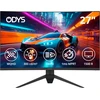 Odys Gaming Monitorius Q27-x - 27 colių (69 cm), lenktas (1500r), 180 Hz, Wqhd (2560 x 1440 px), 1 ms reakcijos laikas (mprt), Hdr, Freesync/g-sync Comp., Eye Care, Hdmi, Dp, 3.5 mm audio