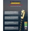 Oehlbach Carb Connect Ultra High Speed Hdmi 2.1 kabelis - 48 Gbps, 8k/60hz, 4k/120hz, monokristalinis Hpocc® varis, 24 karatų auksu dengti kontaktai, 4 krypčių ekranavimas, metalinė jungtis, medžiaginis apvalkalas - 3.2 m