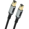Oehlbach Stream Primus - state of the art - aukštos klasės cat 8.1 tinklo kabelis 40 gbit/s rj45 3 krypčių ekranavimas audinio apvalkalas vytos poros - spofc varis - 5 m