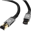 Oehlbach Stream Primus - state of the art - aukštos klasės cat 8.1 tinklo kabelis 40 gbit/s rj45 3 krypčių ekranavimas audinio apvalkalas vytos poros - spofc varis - 5 m