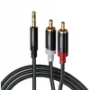 Oem Toocki 3.5mm į 2 rca audio aux kabelis 5m juodas moy
