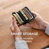 Ögon -designs- aliumininė kortelių dėklas, rfid apsauga nuo sukčiavimo ir demagnetizacijos, kompaktiška piniginė, modelis smart case stockholm v1, printed carbon effect taffeta, standartinis dydis, šiuolaikiškas