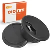 Oiotuyi 2 kabelių įvorių rinkinys stalui, skersmuo 60 mm, plastikas, juodas, kabelių anga optimaliam organizavimui darbo vietoje