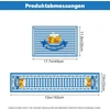 Oktoberfest stalo takelių ir padėkliukų rinkinys, 1 stalo takelis 180 x 30 cm ir 4 padėkliukai 45 x 30 cm, poliesterinis skalbiamas Oktoberfest stalo dekoravimas Oktoberfest vakarėliui, Bavariška dekoracija (mėlynas alus)