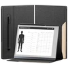 Olaike dėklas-folio „remarkable 2“ planšetiniam kompiuteriui (10,3 colio, 2020 m. modelis), išmanus viršelis iš aukščiausios kokybės audinio su kišenėle rašikliui, tvirtas sulankstomas stovas (netinka „remarkable 1“), juodas ir šviesus