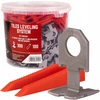 Olejnik Sistema Plyteliu Lygiavimui: Klipsai 1.5mm (300vnt) + Klinai (100vnt)