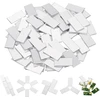 Olycraft 300 vnt. lipnių stačiakampių mozaikos plytelių rinkinys 19,5 x 10 mm veidrodinės mozaikos plytelės 0,8 mm storio mini akriliniai veidrodiniai sidabriniai "pasidaryk pats" veidrodžiai amatų meno sienų durų namų dekoravimui