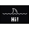 Om3® juokingas durų kilimėlis su užrašu "welcoming" Hi Shark Fish Fin Waves neslystantis ir plaunamas 60 x 40 cm