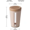 Omada Design - stiklainis 1.25 L - plastikinis ir medinis indas su dangteliu šviežiam maistui - ecoliving linija