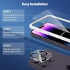 Omoton grūdinto stiklo ekrano apsauga, skirta iphone 14 pro su rėmeliu, skirtu montavimui, suderinama su iphone 14 pro kameros ekrano apsauga, [3+3 vnt.], [atspari įbrėžimams], [be burbuliukų], [9h kietumas]
