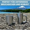 Kavos aparatas One World Coffee® prancūziškas presas ir puodelis, nerūdijančio plieno kavos dovanų rinkinys, skirtas naudoti lauke (nerūdijantis plienas)