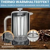 Kavos aparatas One World Coffee® prancūziškas presas ir puodelis, nerūdijančio plieno kavos dovanų rinkinys, skirtas naudoti lauke (nerūdijantis plienas)