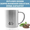 Kavos aparatas One World Coffee® prancūziškas presas ir puodelis, nerūdijančio plieno kavos dovanų rinkinys, skirtas naudoti lauke (nerūdijantis plienas)