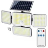Onlywin saulės šviestuvai, skirti naudoti lauke su judesio davikliu, 304 led, 8500 k judesio daviklis, lauko saulės, 4 reguliuojamos galvutės, 3 šviesos režimai, ip65 vandeniui atsparus saulės judesio daviklis lauke, 1 vnt.