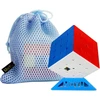 Oostifun Moyu Mfjs Mofang Jiaoshi Meilong M Cube 4x4 kubas Cubing Classroom Meilong 4 m 4x4x4 sklandus galvosūkių kubas su kubo krepšiu ir kubo trikoju (įvairiaspalvis)