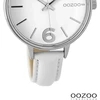 Oozoo C9480 moteriškas laikrodis su odiniu dirželiu, 38 mm, baltas, baltas - C9480, dirželis.